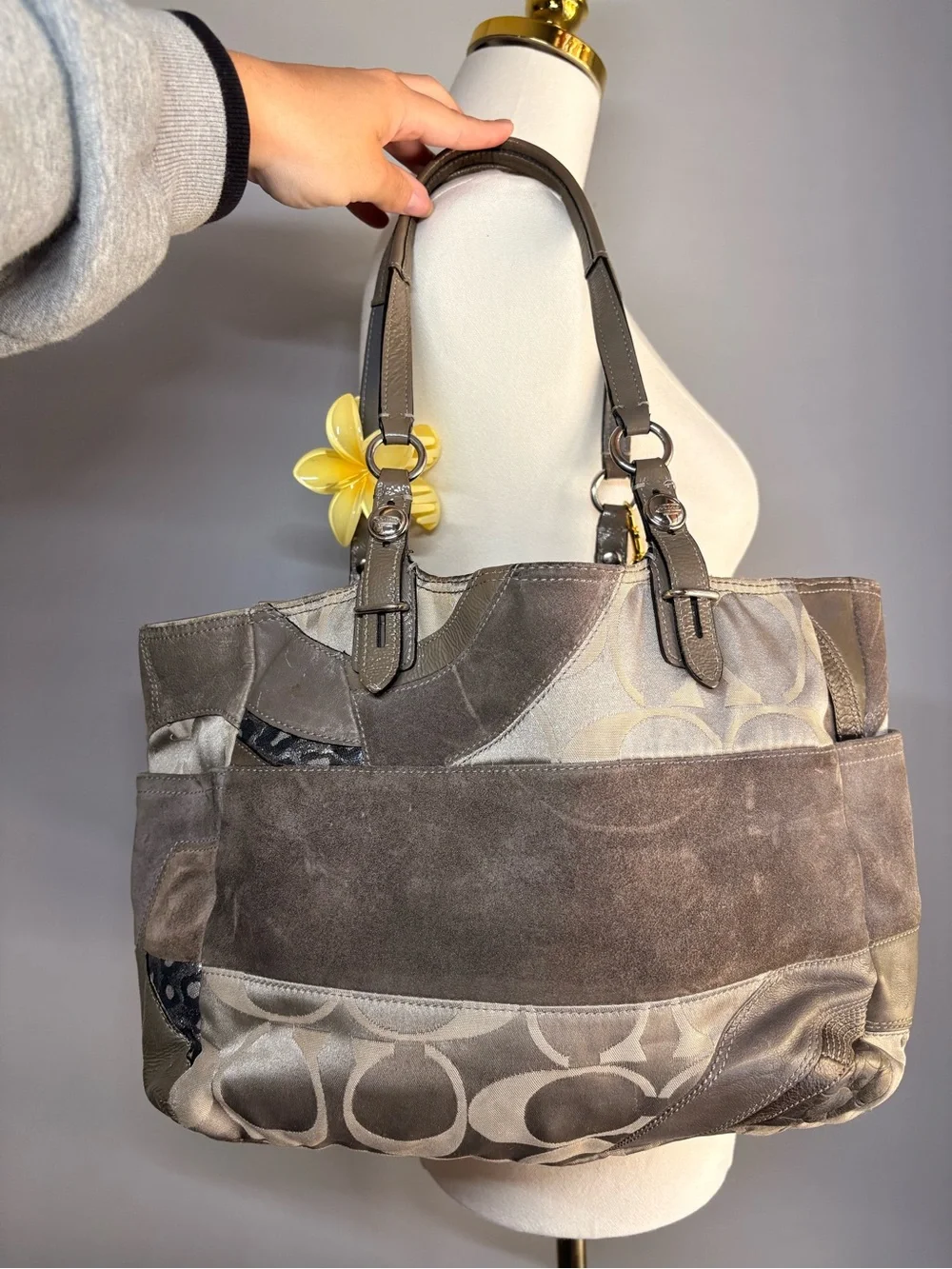 Y2K Coach Ocelot Patchwork Gallery Tote Style F15459
